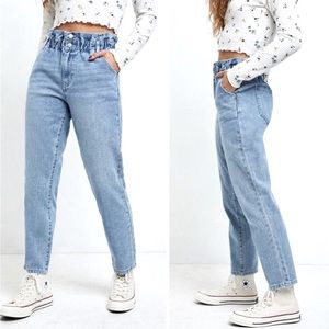 PacSun Paperbag High Rise Mom Jean Light Wash